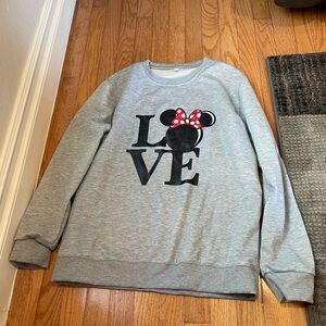 Size large grey Disney style sweatshirt
